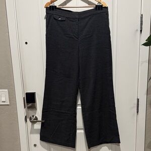 LOFT Charcoal Textured Pants